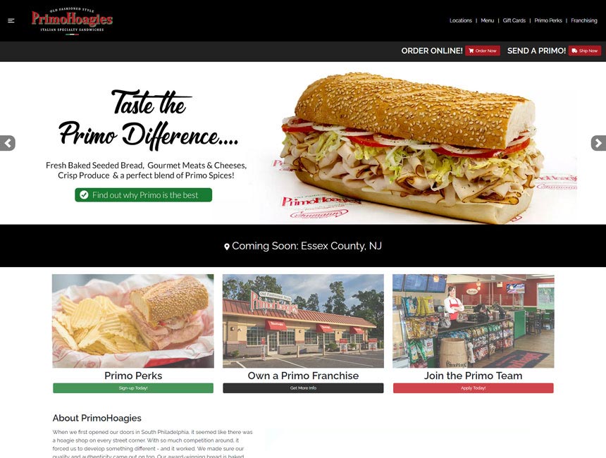 website design work - Primo